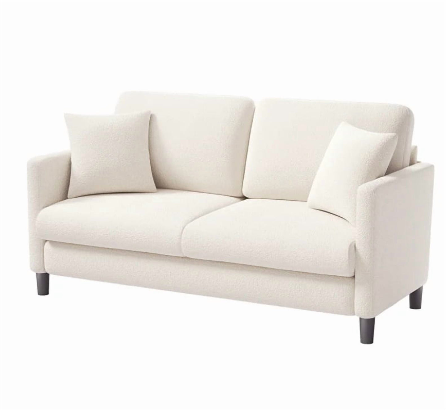 Sofa,Comfy Couch Sofa with Deep Seat and Thick Cushion, Upholstered Linen Fabric Couch for Living Room Bedroom Office,Green