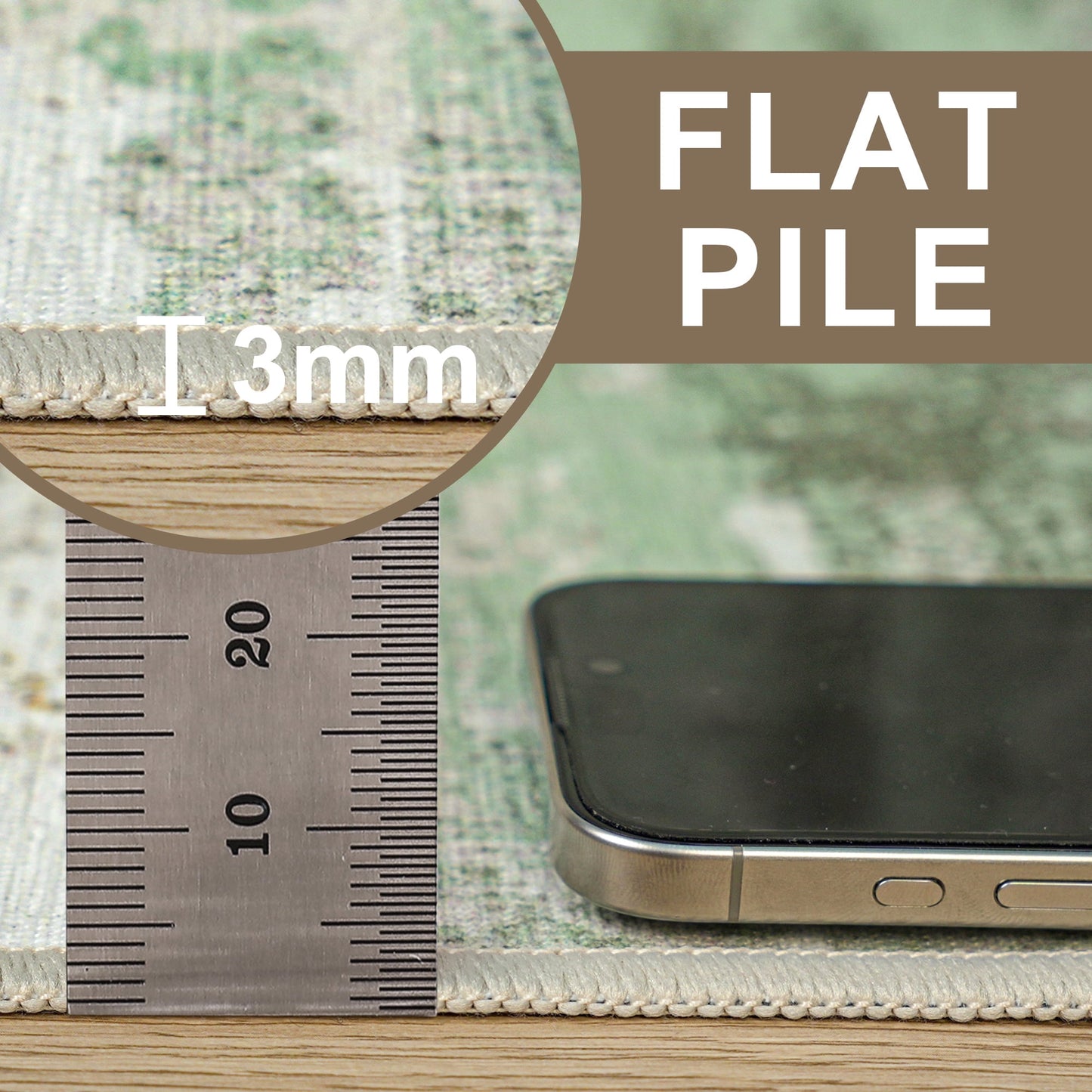 KUETH 48"X 60" Protective Flooring Office Chair Mat for Hardwood Floor and Tile Floor, Heavy Duty Desk Chair Mat for Carpets, Anti Slip Office Floor Mats for Rolling Chairs, Low Pile Under Desk Rug