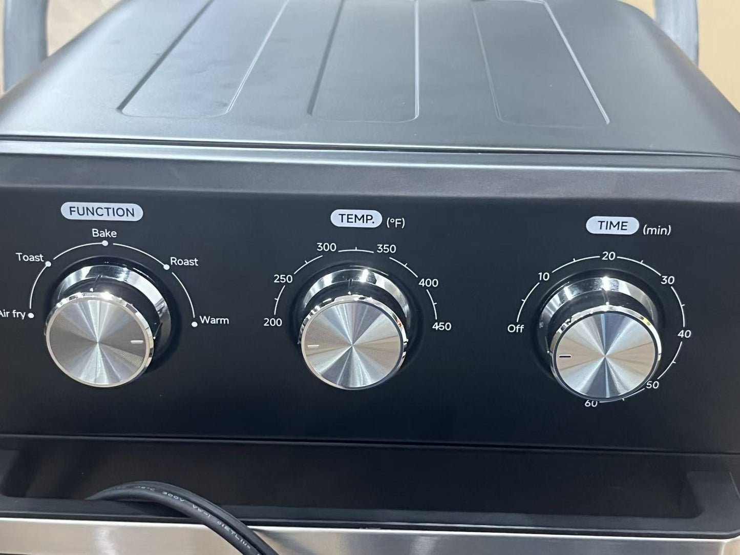 16QT Air Fryer Oven , Small Footprint Airfryer combo with Rotisserie, Toast, Bake, Roast, Reheat Functions and more, Recipe Book & 6 Accessories Included