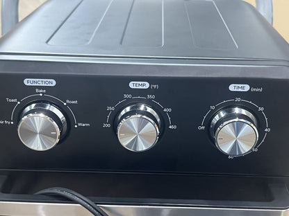 16QT Air Fryer Oven , Small Footprint Airfryer combo with Rotisserie, Toast, Bake, Roast, Reheat Functions and more, Recipe Book & 6 Accessories Included