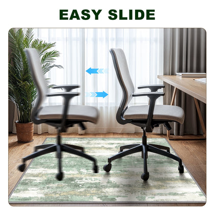 KUETH 48"X 60" Protective Flooring Office Chair Mat for Hardwood Floor and Tile Floor, Heavy Duty Desk Chair Mat for Carpets, Anti Slip Office Floor Mats for Rolling Chairs, Low Pile Under Desk Rug